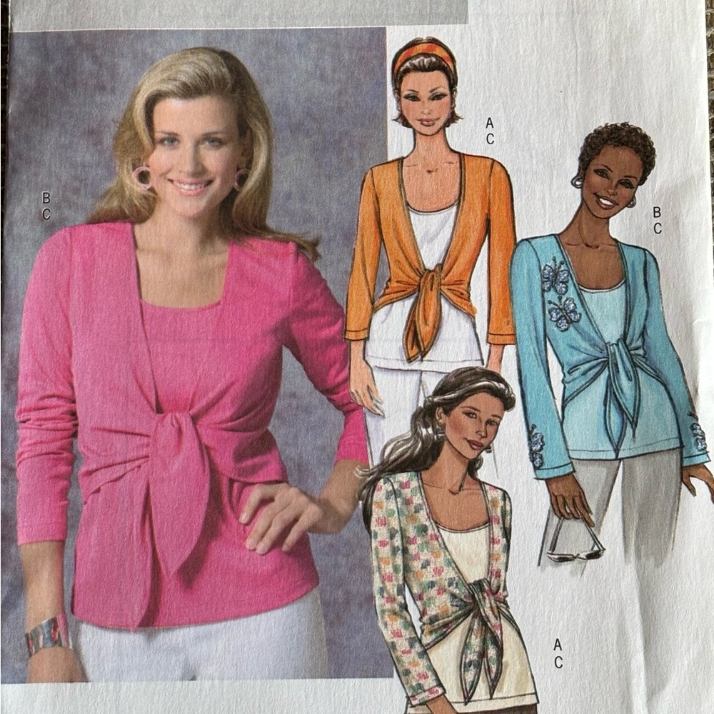 Vinatage Butterick 4396 Tops Size XS-M Uncut